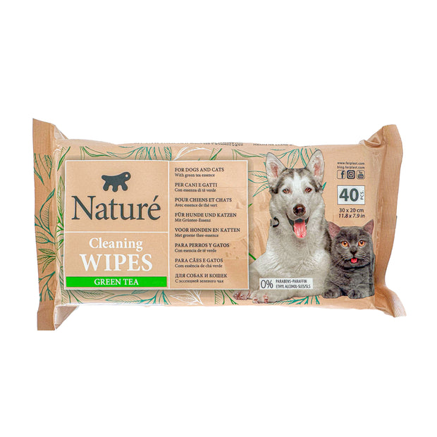 GREEN TEA DOG AND CAT WIPES NATURÉ (X40)