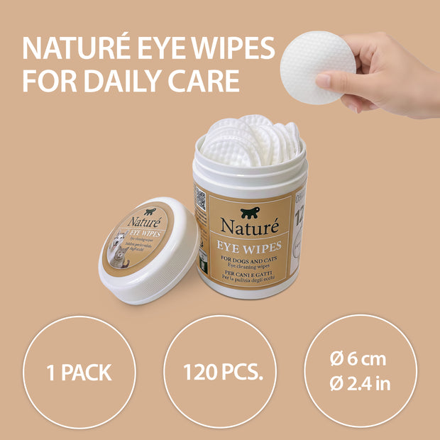 DOG AND CAT EYE CLEANING WIPES NATURÉ(x120)