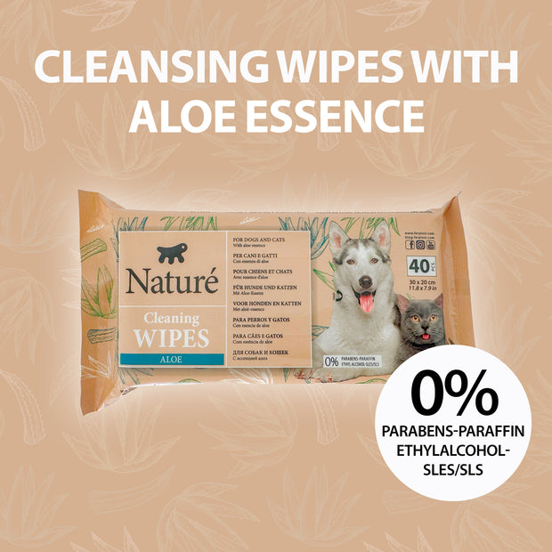 ALOE VERA DOG AND CAT WIPES NATURÉ (X40)