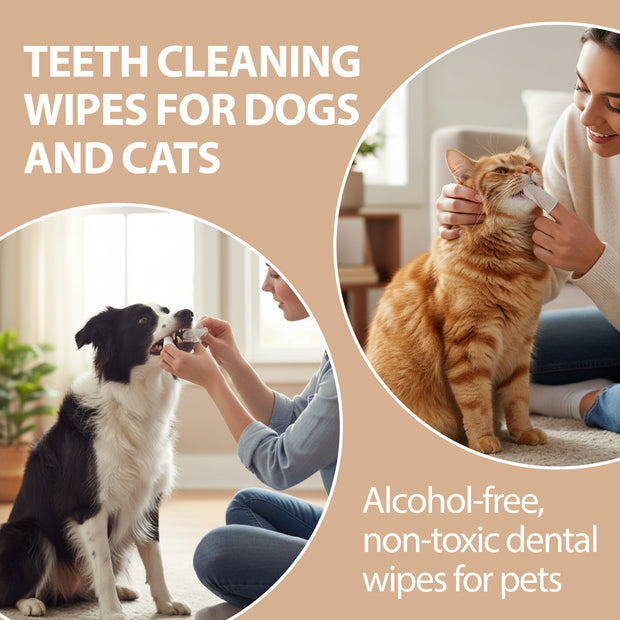 DISPOSABLE DENTAL FINGER PADS FOR DOGS AND CATS NATURÉ (x50)