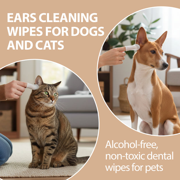 DISPOSABLE EAR FINGER PADS FOR DOGS AND CATS NATURÉ(x50)