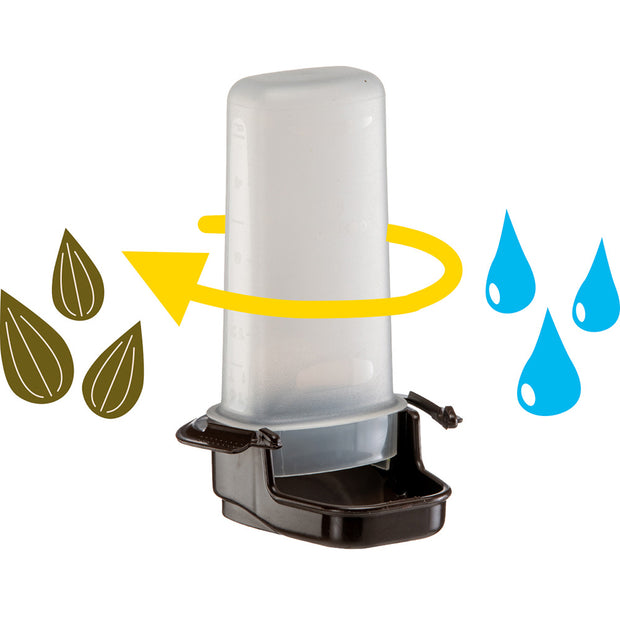 Water or food dispenser for hamsters and birds