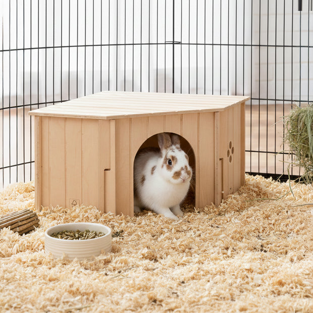 SIN CORNER Wooden Corner House for Small Animals