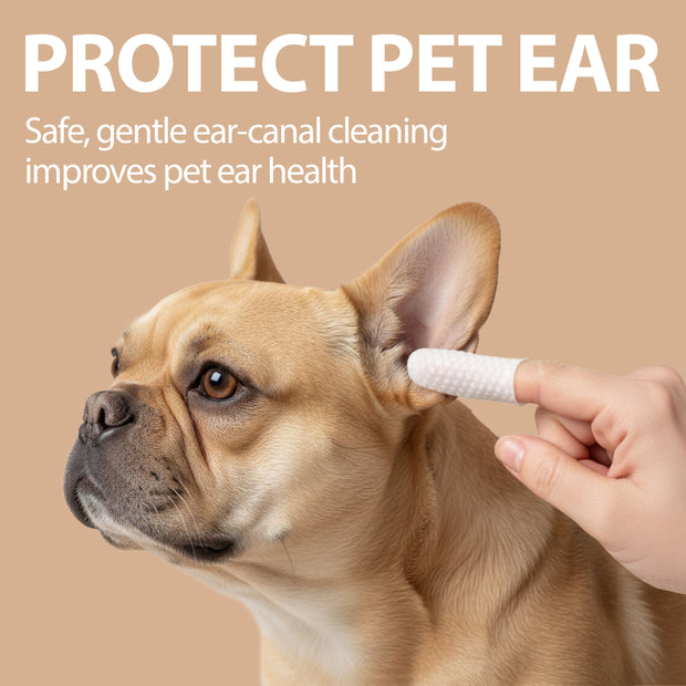 DISPOSABLE EAR FINGER PADS  FOR DOGS AND CATS  NATURÉ(x50)