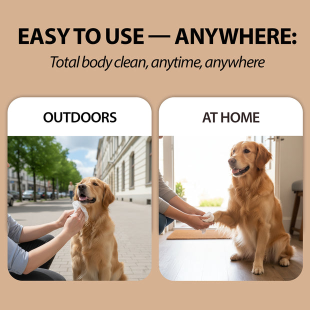 TRAVEL POCKET WIPES FOR DOGS AND CATS NATURÈ (x8)